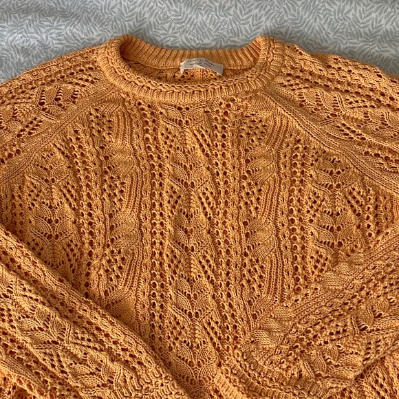 Sezane French Orange Knit Sweater - Picture 2 of 5